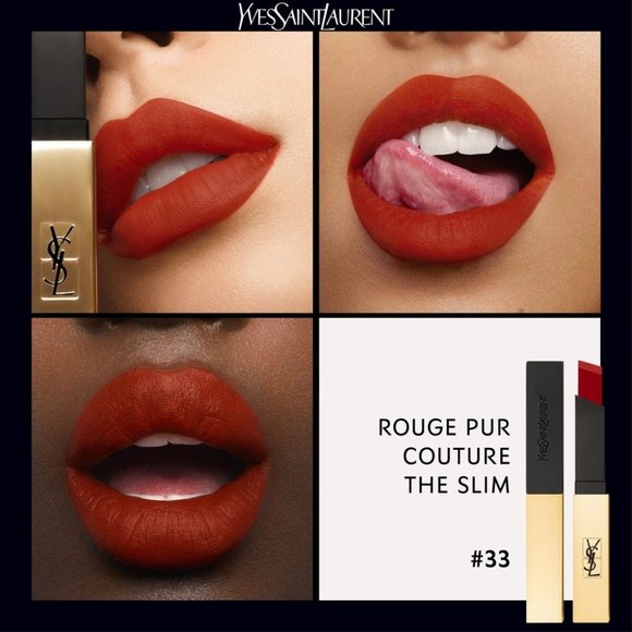 YSL The Slim Longwear Matte Lipstick 33 Orange Desire - Picture 4 of 4